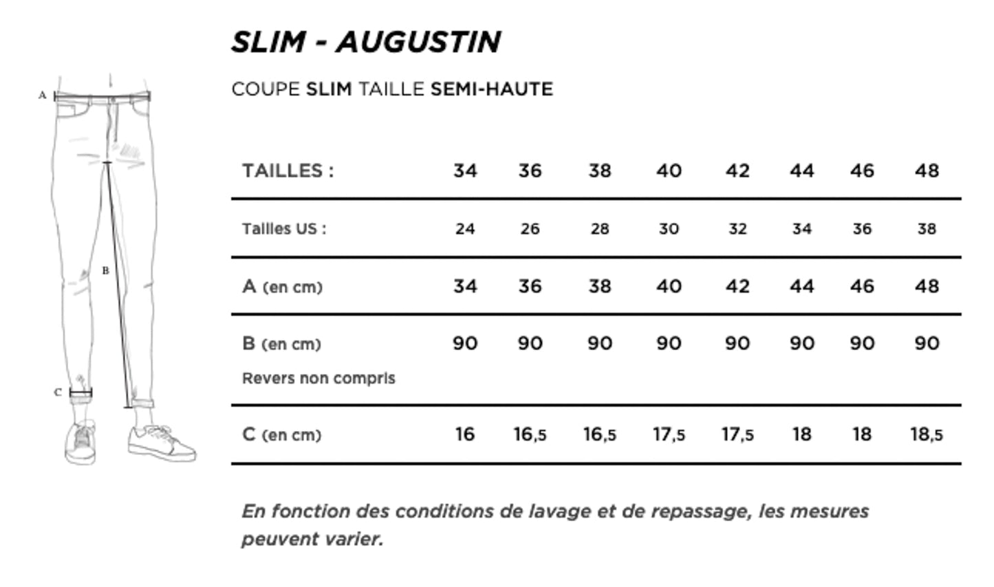 Jean slim Brut Selvedge - Augustin