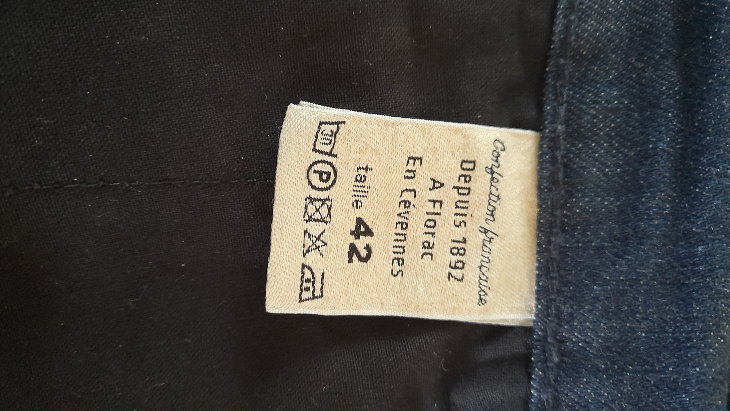 Chino ajusté taille haute Brut Coton Bio - Léonie