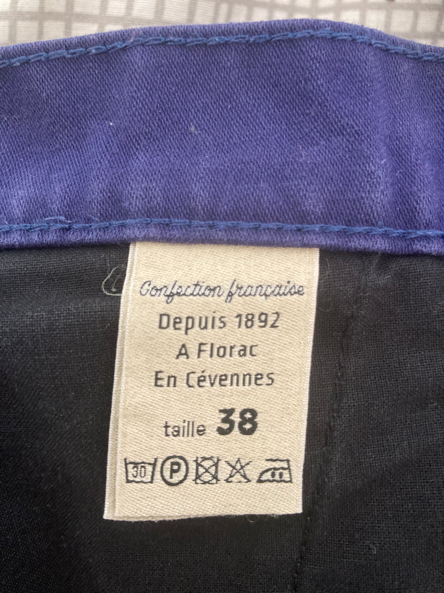 Chino ajusté taille haute Moleskine - Léonie