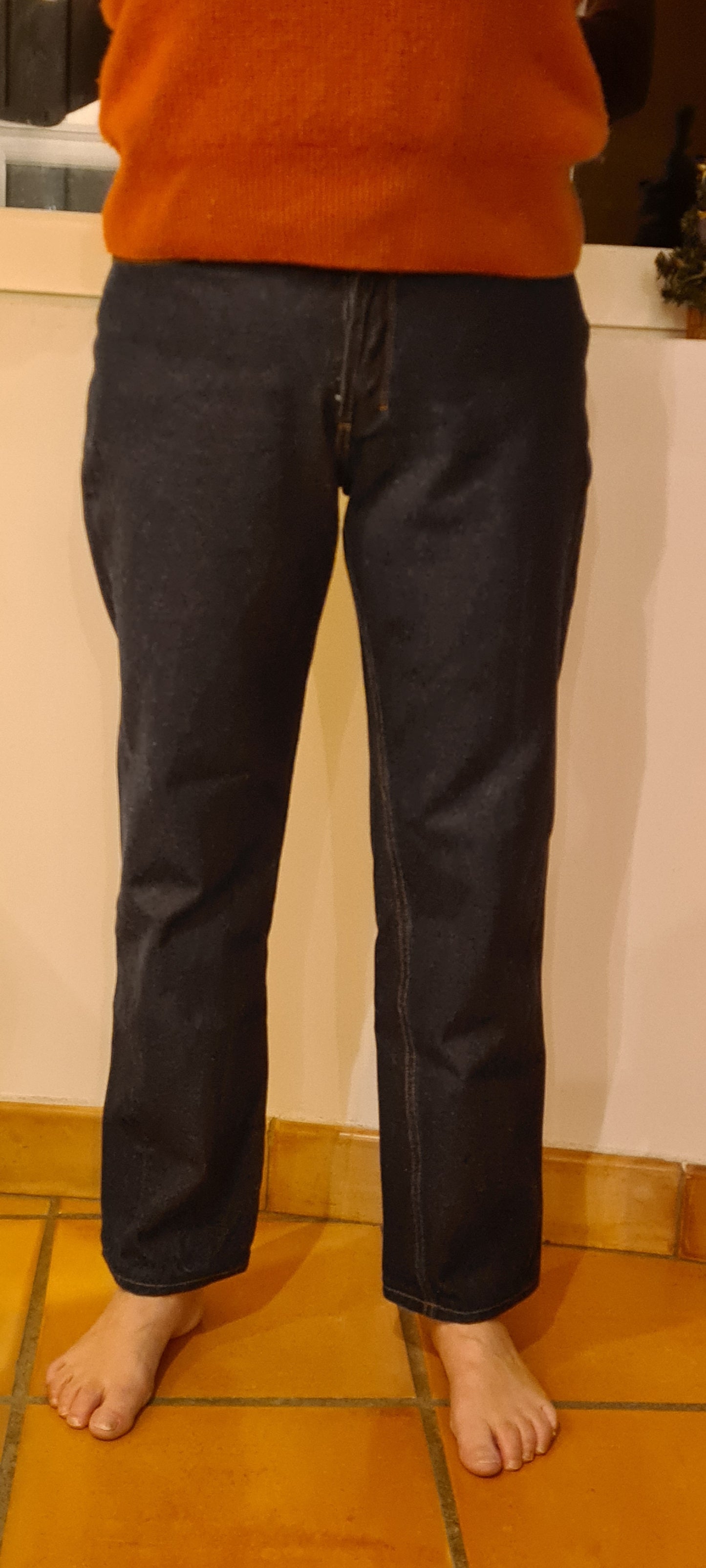 Jean femme droit taille haute Brut - Apolline