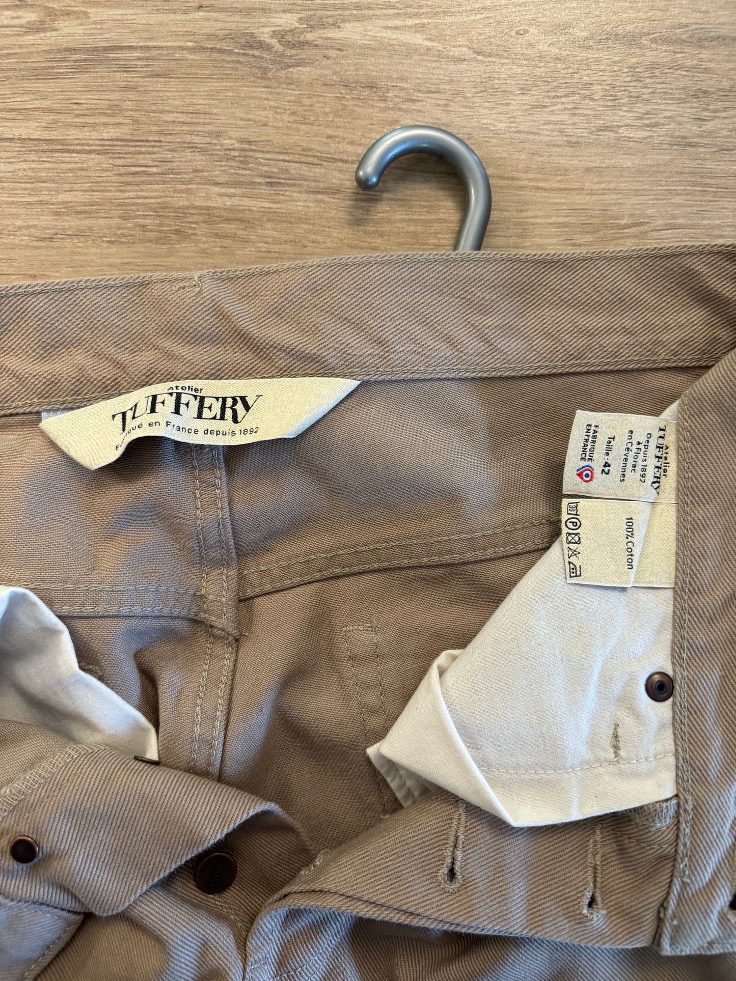 Jean droit taille haute beige - Célestin