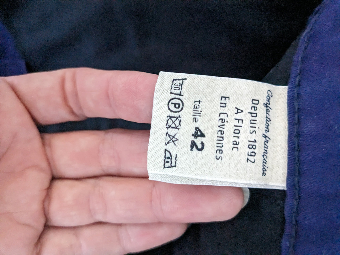 Chino ajusté taille haute Moleskine - Léonie