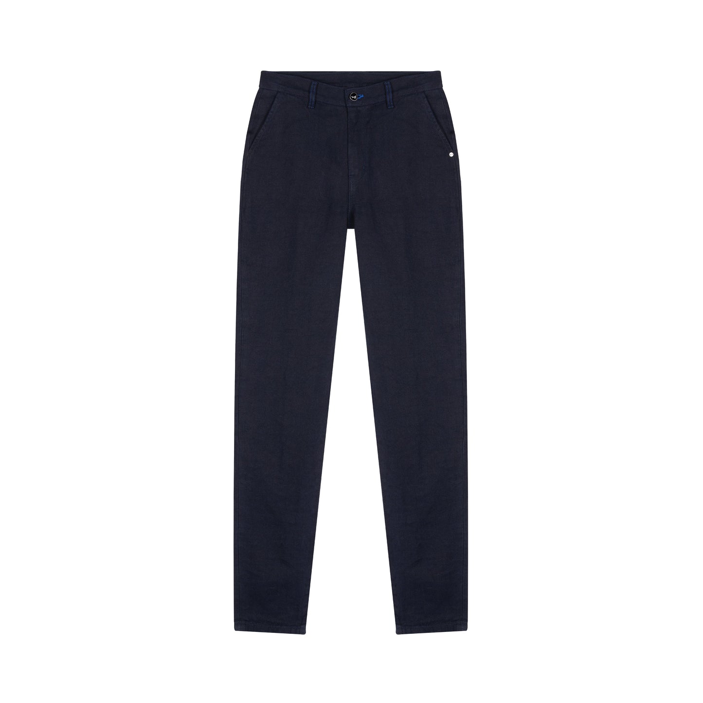 Chino ajusté taille haute Alpine 100% Lin Français - Léonie