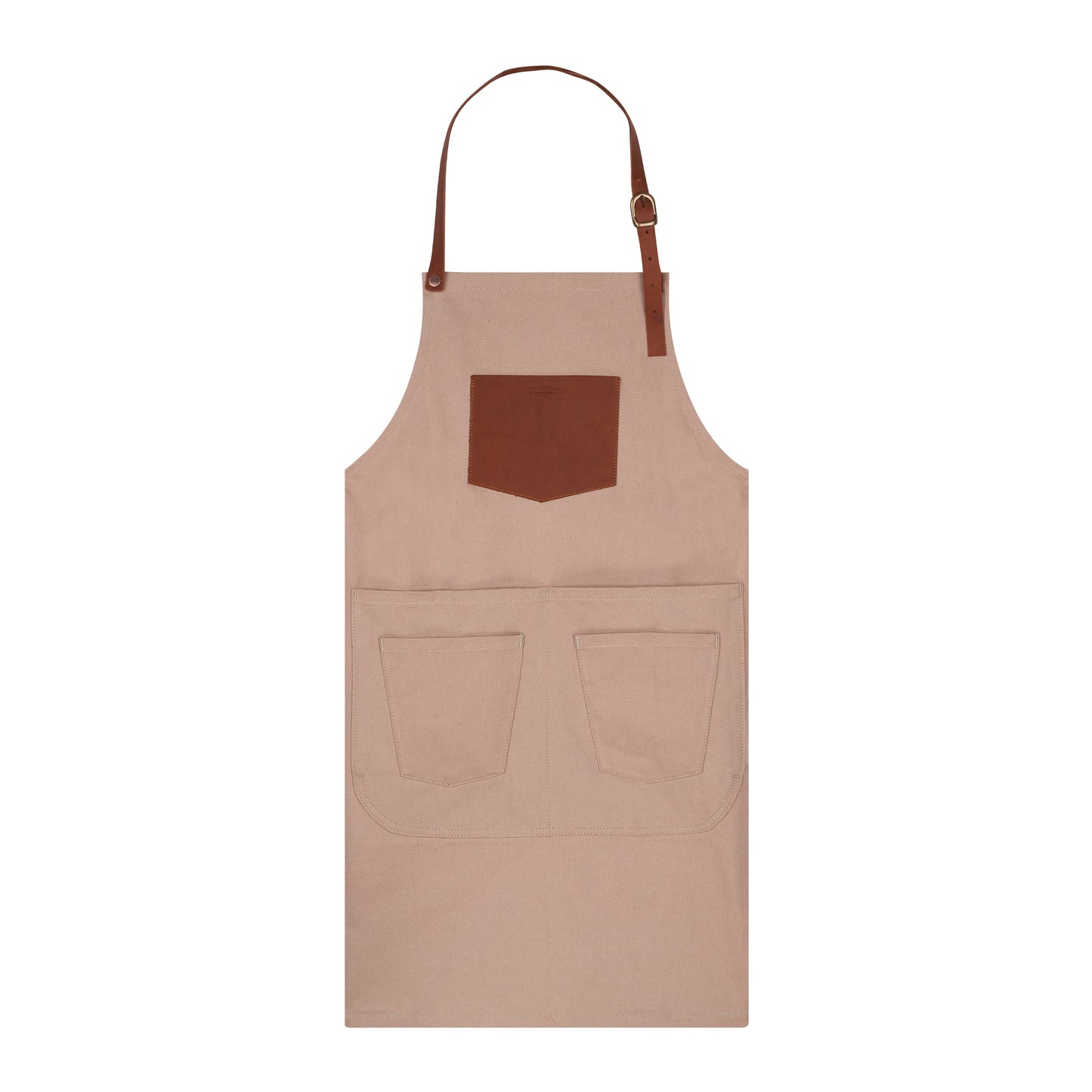 Tablier long en jean Beige