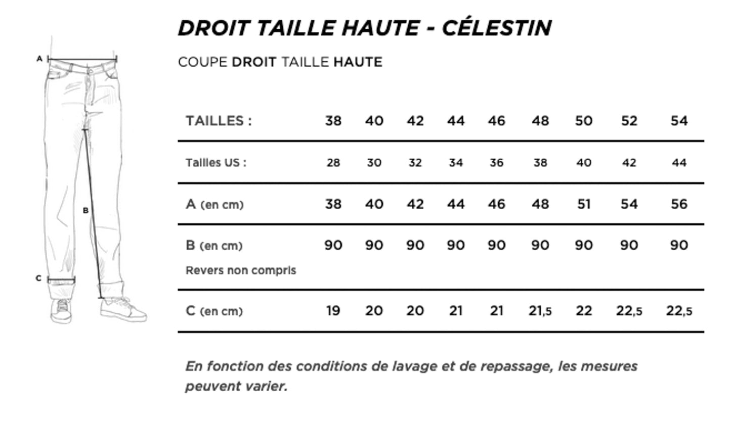 Jean droit Stonewashed - Célestin