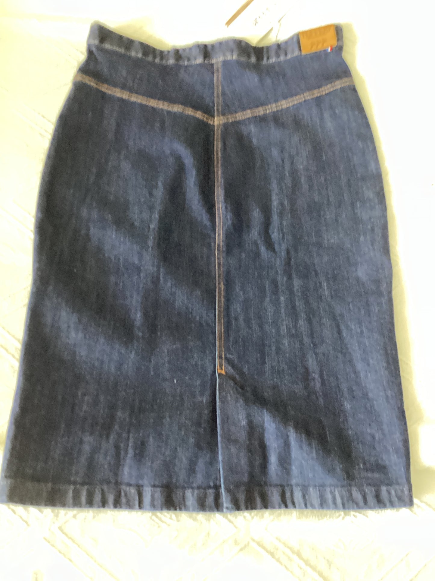 Jupe en jean crayon taille haute Coton Bio - Agathe