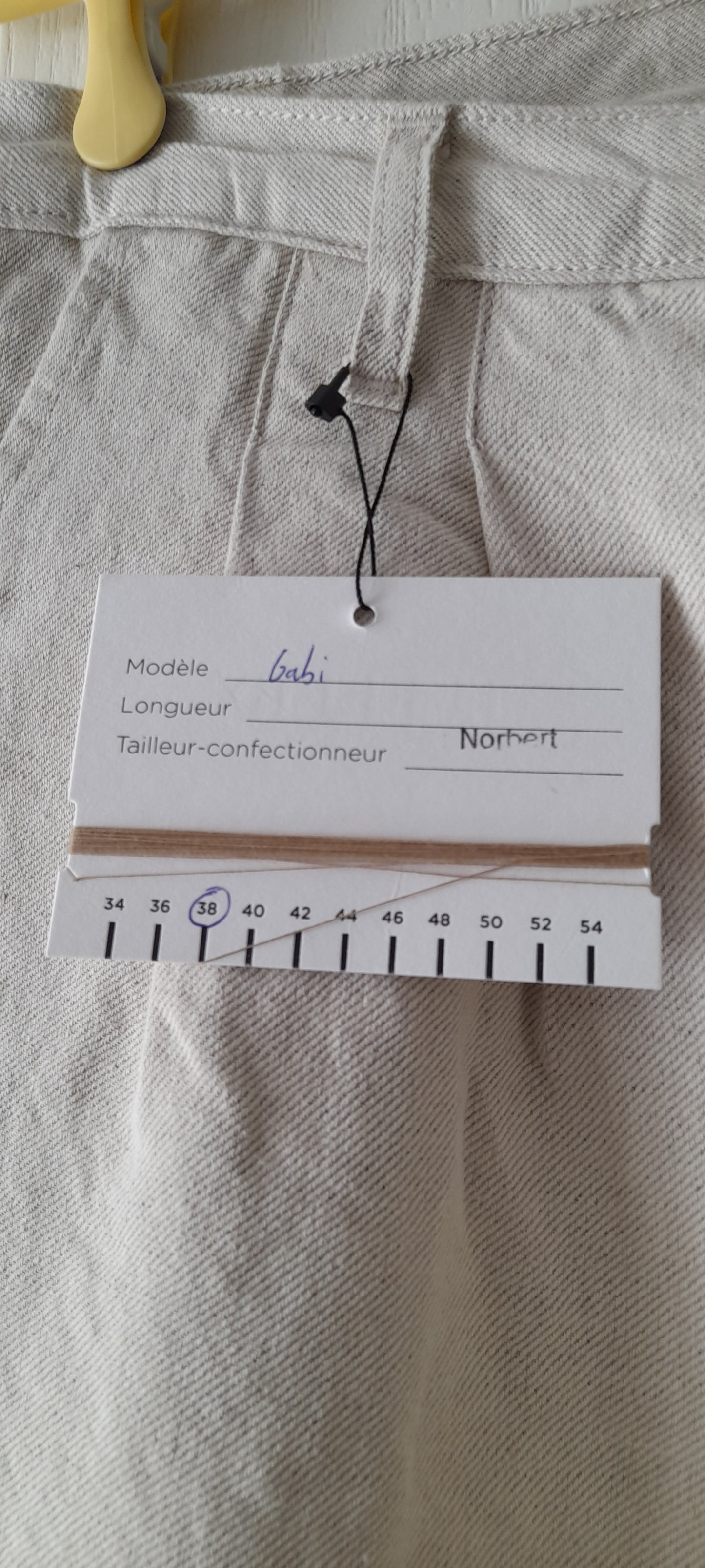 Pantalon femme droit taille haute Chanvre Naturel - Gabi