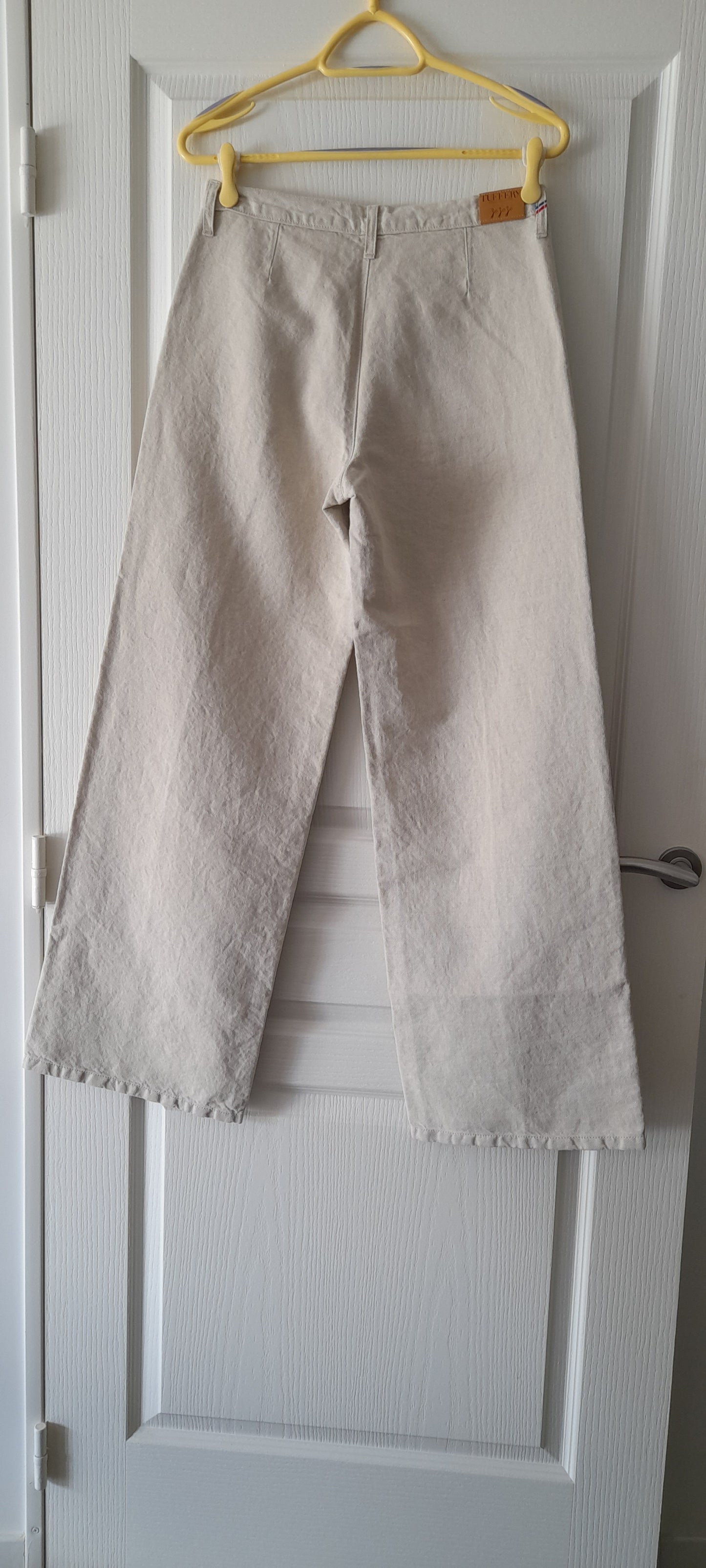 Pantalon femme droit taille haute Chanvre Naturel - Gabi