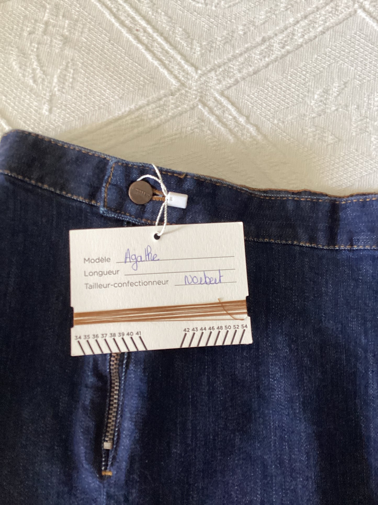 Jupe en jean crayon taille haute Coton Bio - Agathe