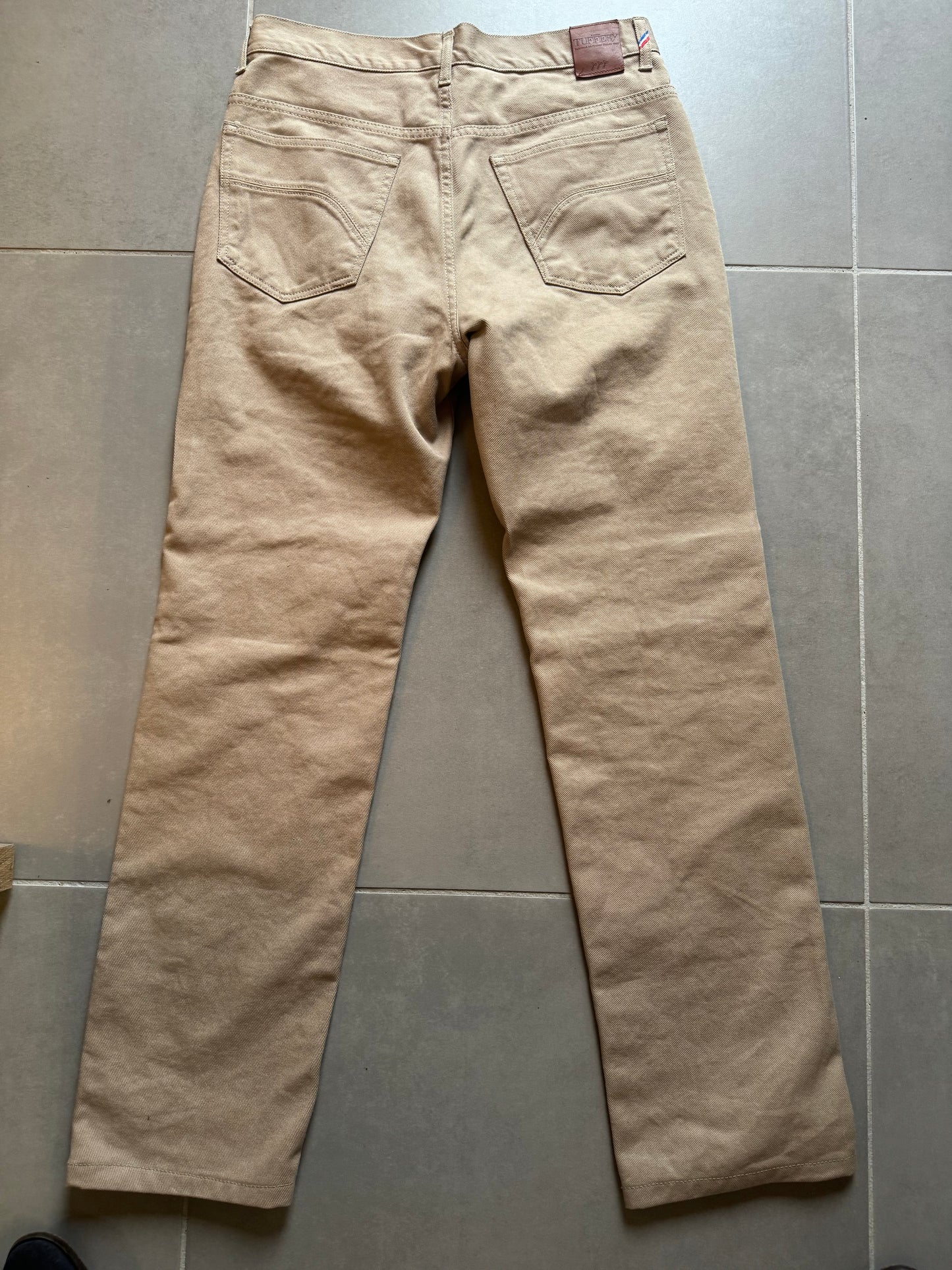 Jean droit taille haute beige - Célestin