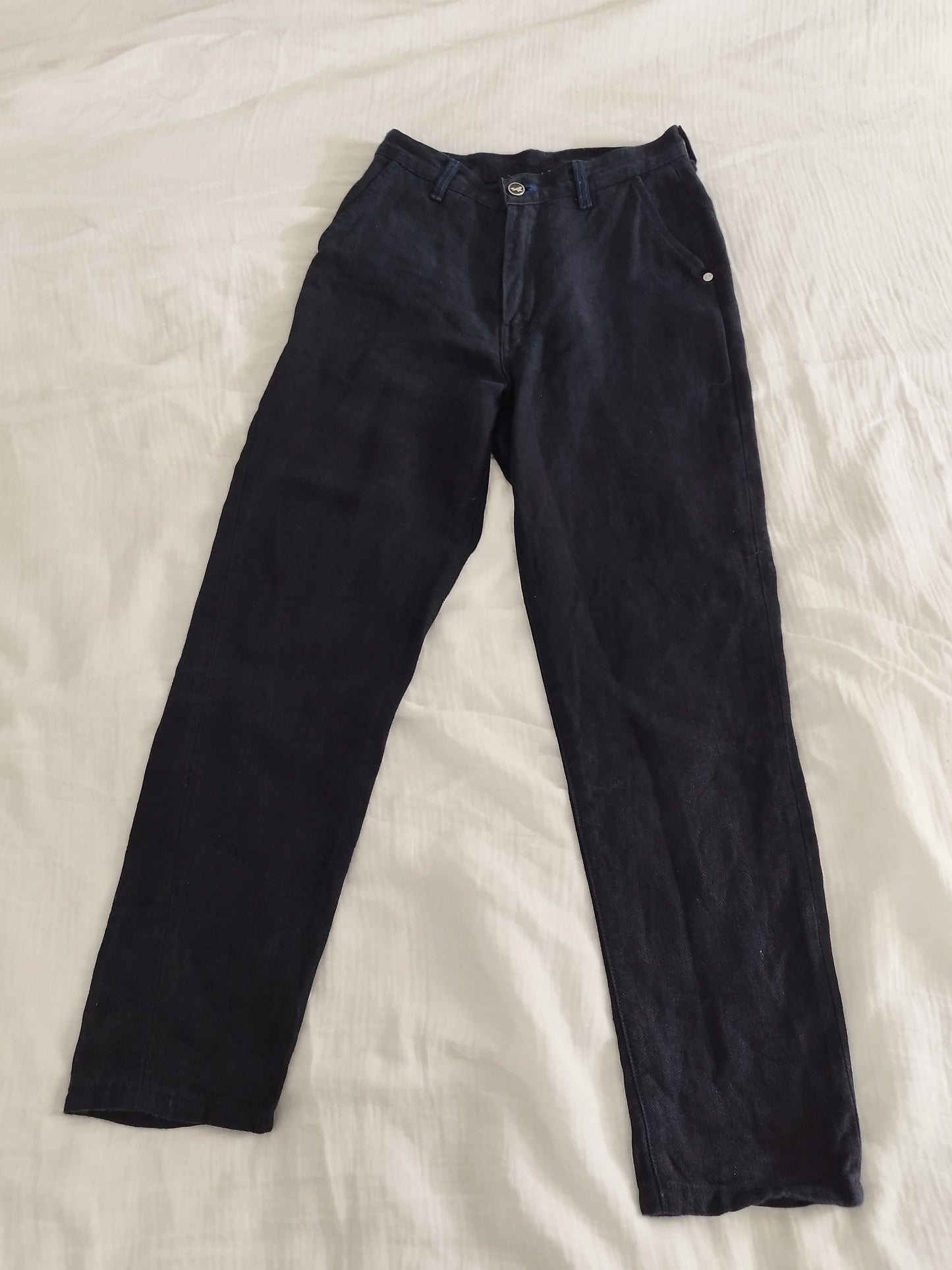 Chino ajusté taille haute Alpine 100% Lin Français - Léonie