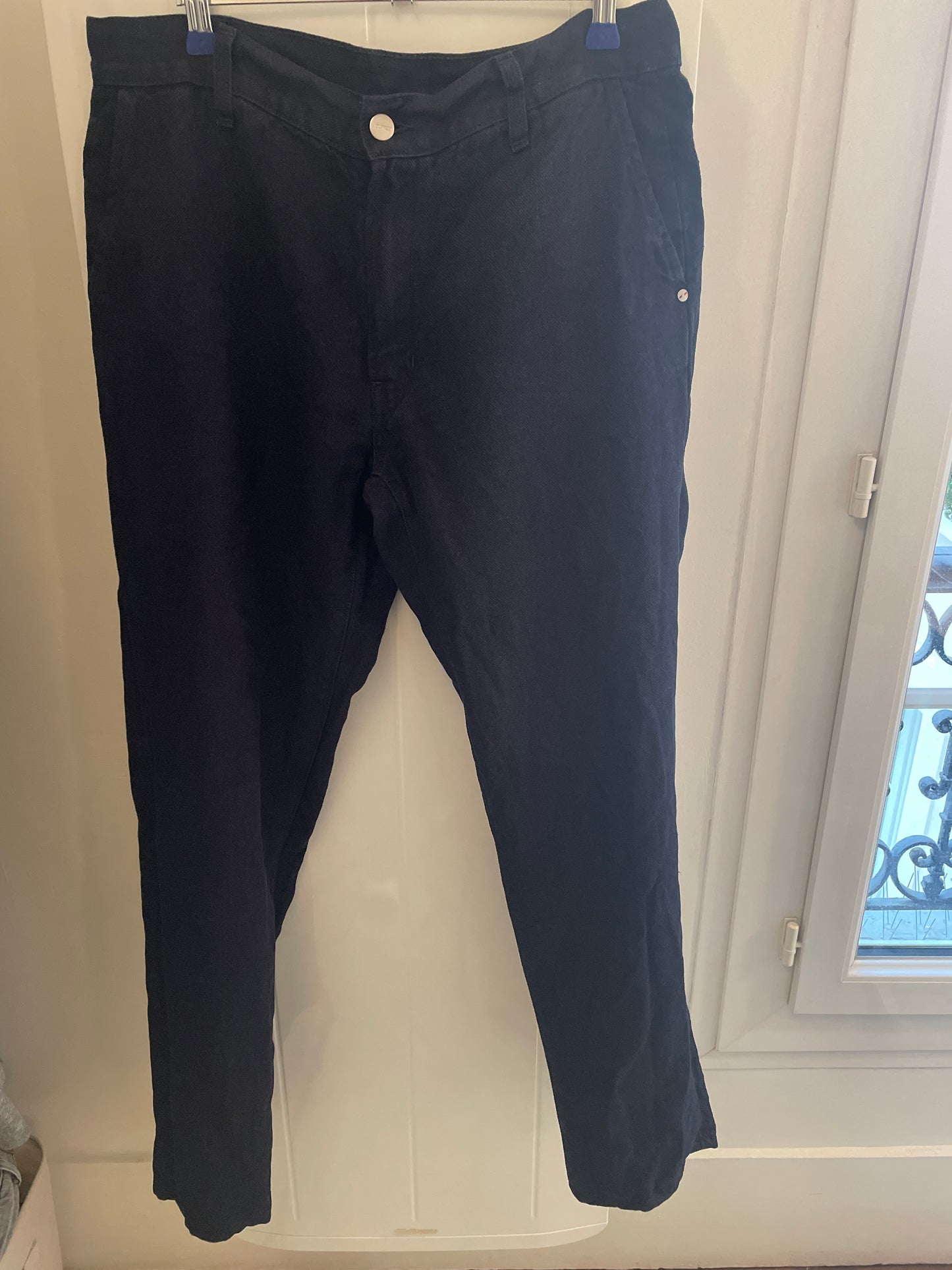 Chino droit ajusté en jean 100% lin français - Ernest