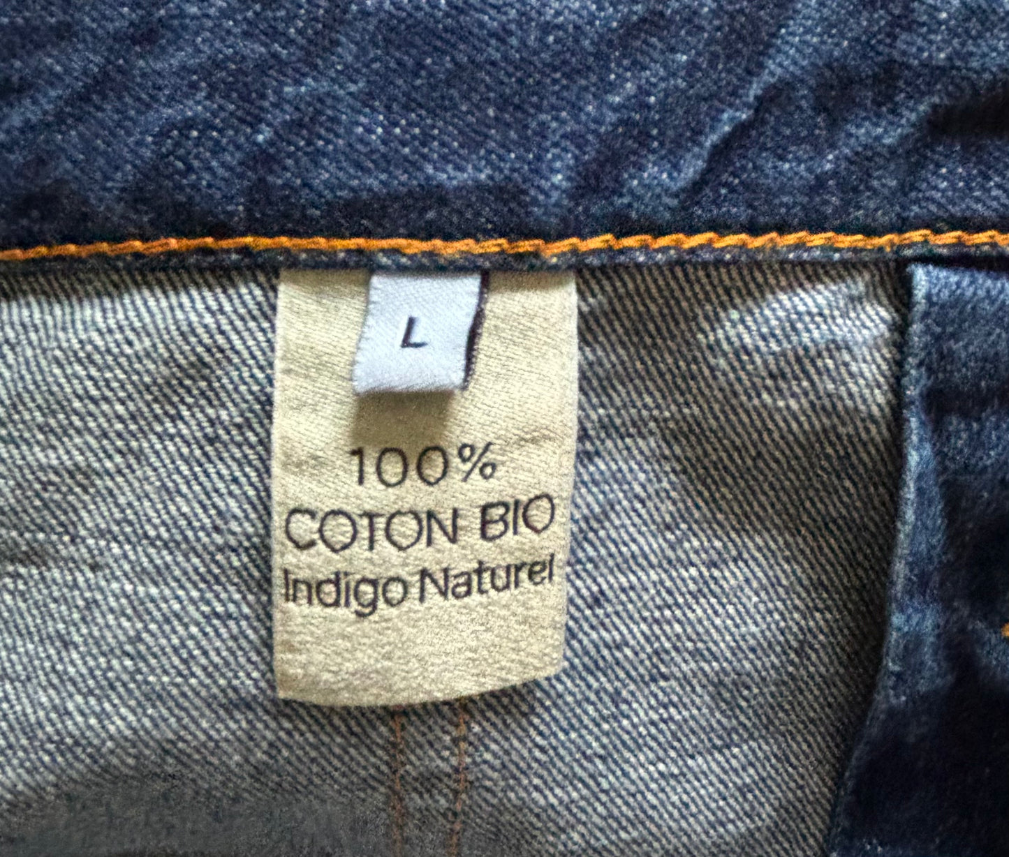 Salopette jean bio indigo naturel - André