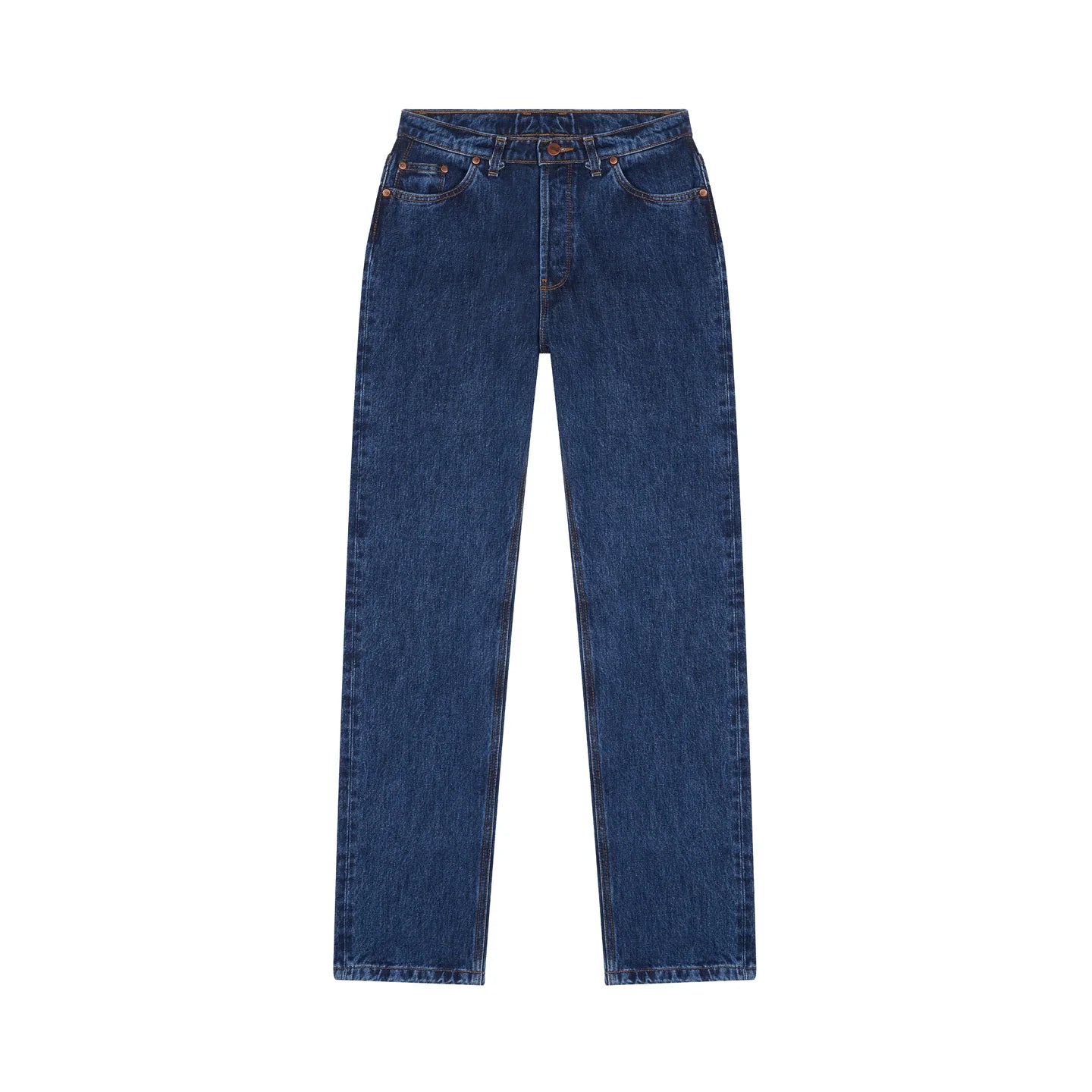 Jean femme droit taille haute Stonewashed - Apoline