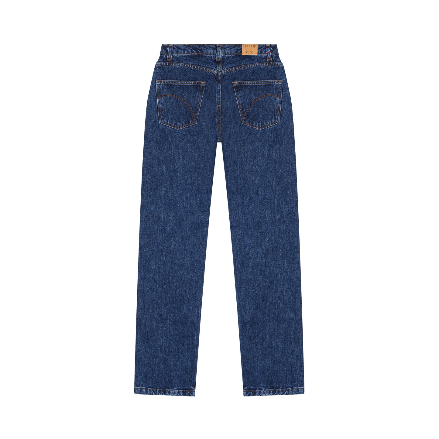 Jean droit taille haute stonewashed - Apolline