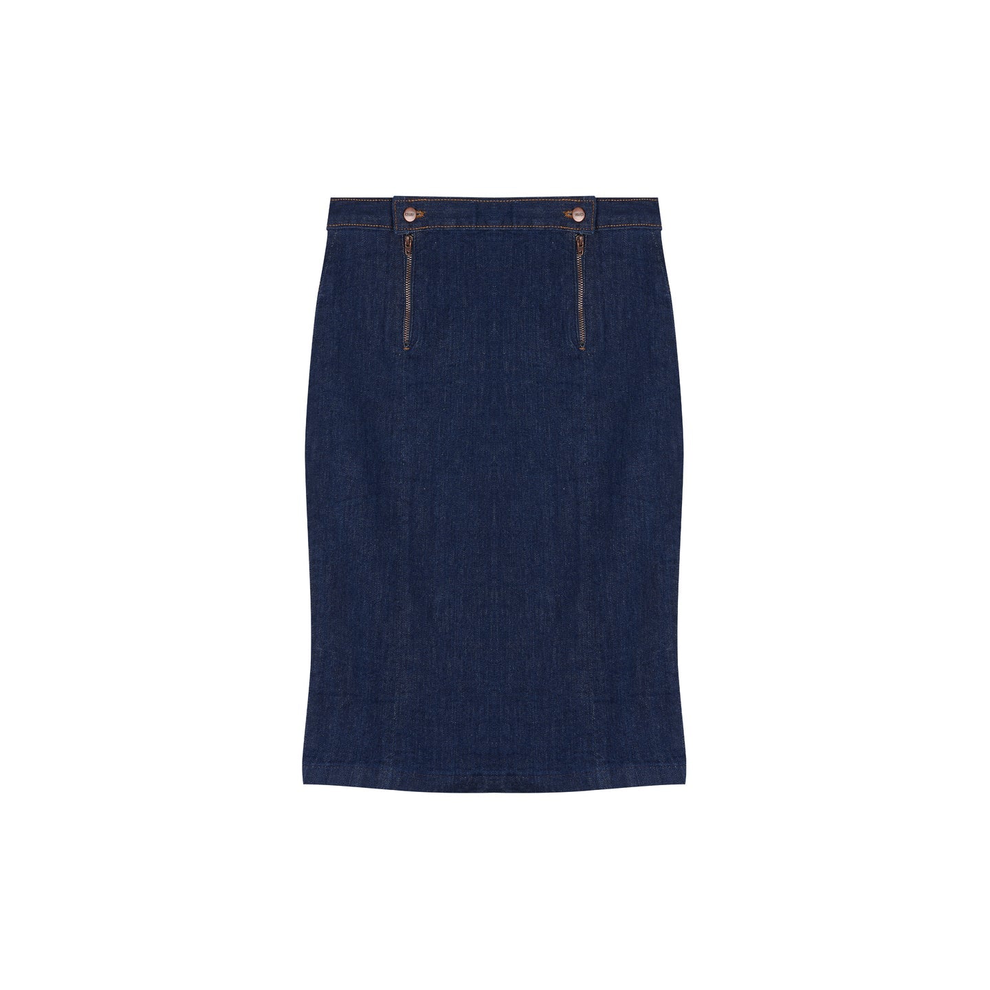Jupe en jean crayon taille haute Coton Bio-AGATHE