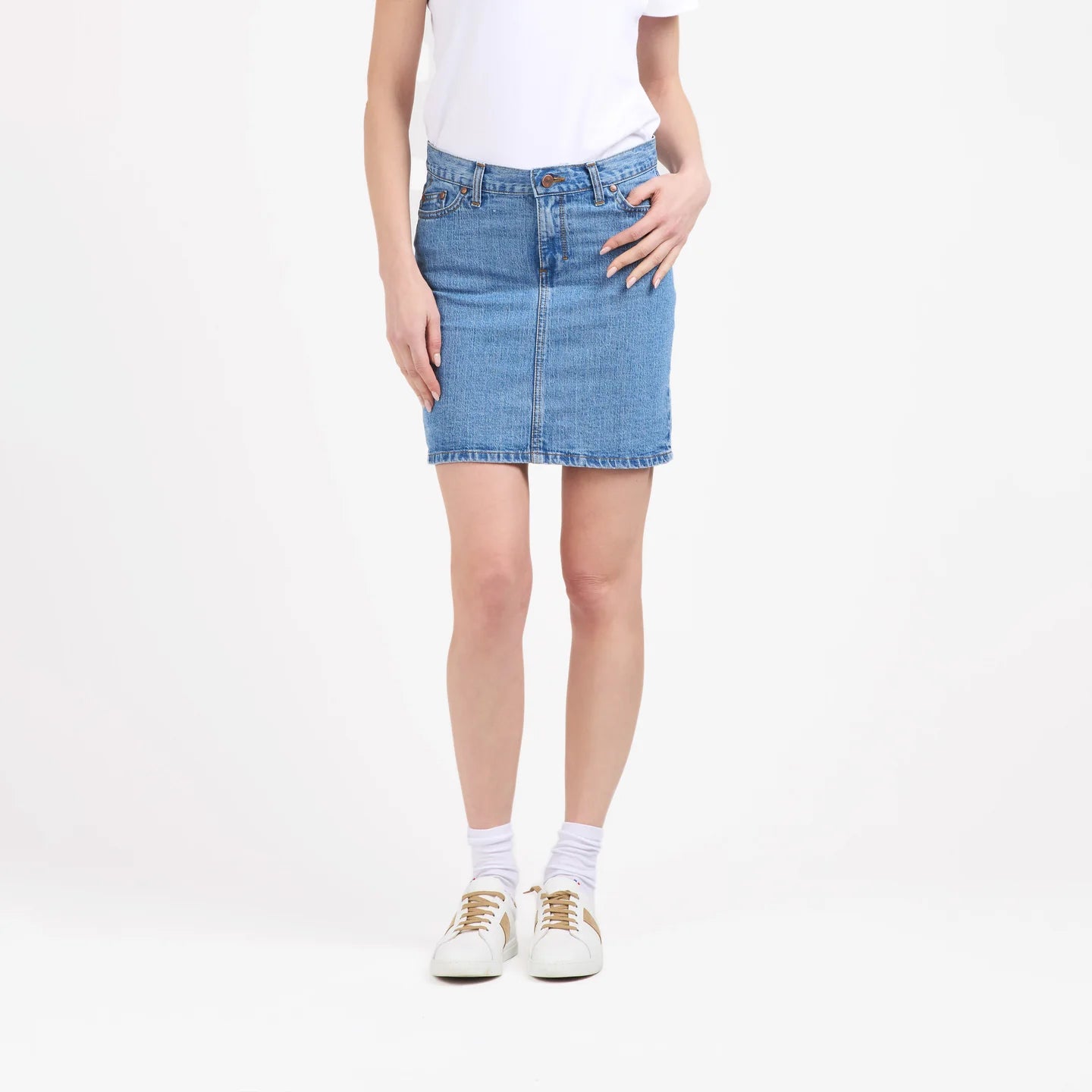 Mini jupe en jean clair - Fanny