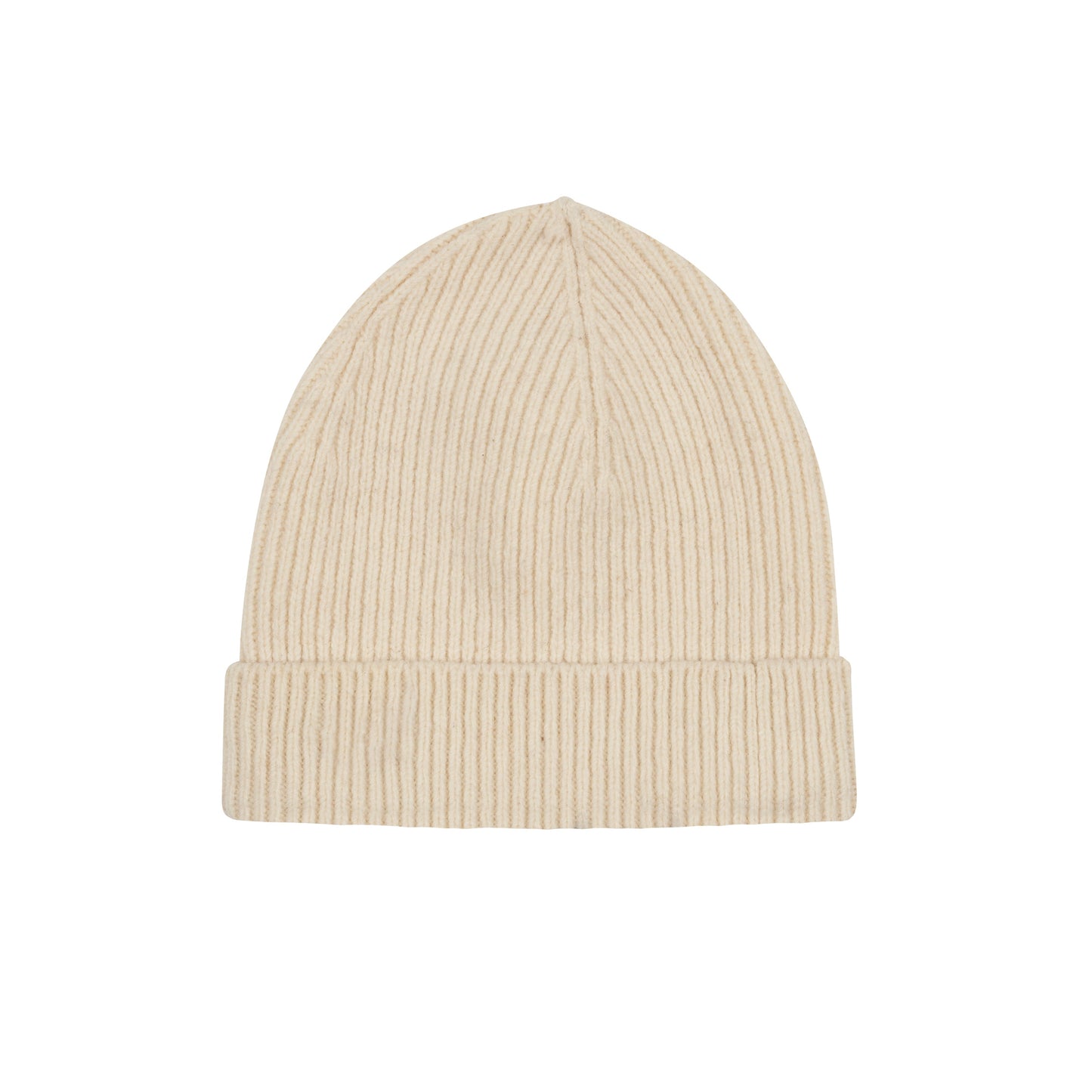 Bonnet Écru en Laine Côtelé