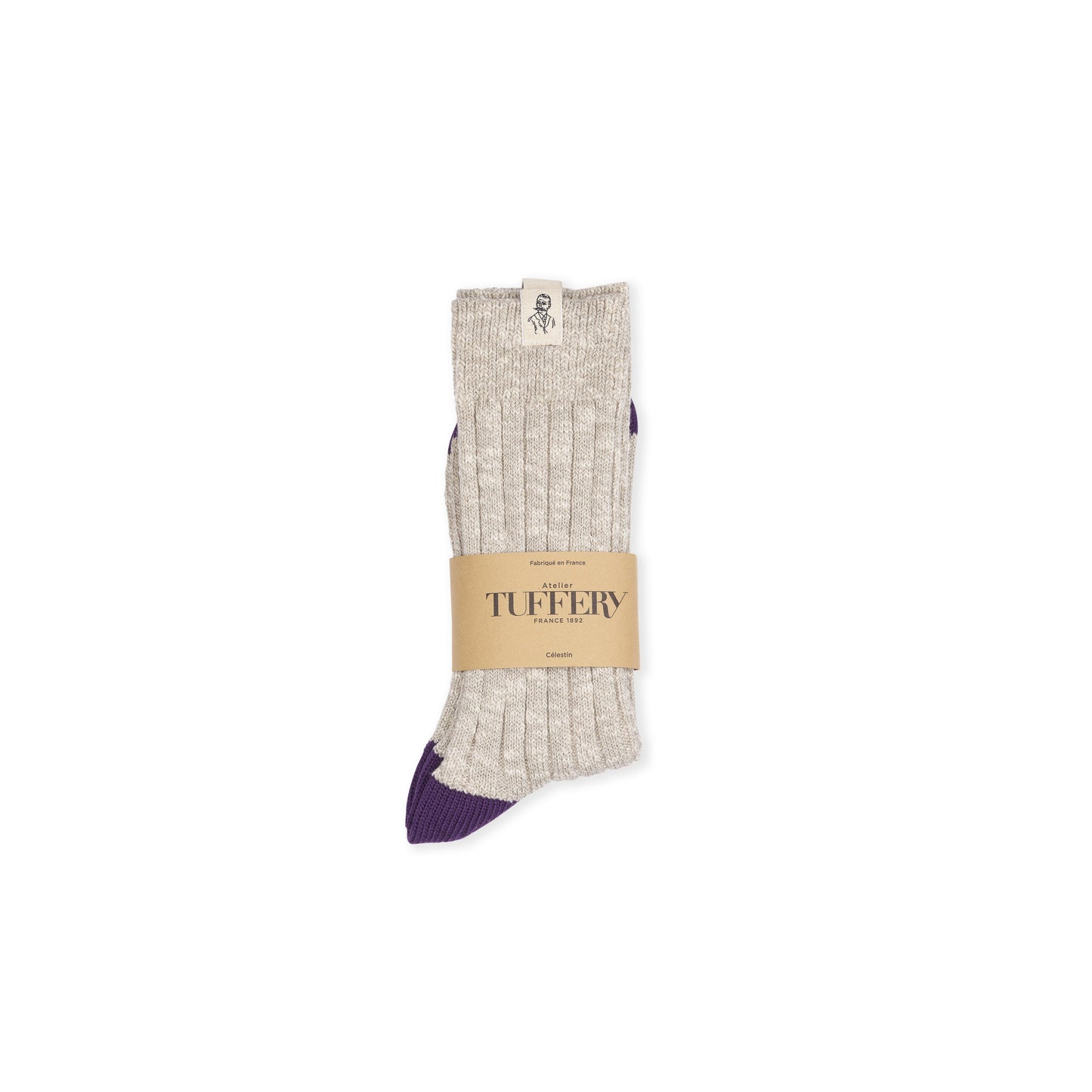 Chaussettes épaisses unisexes grises