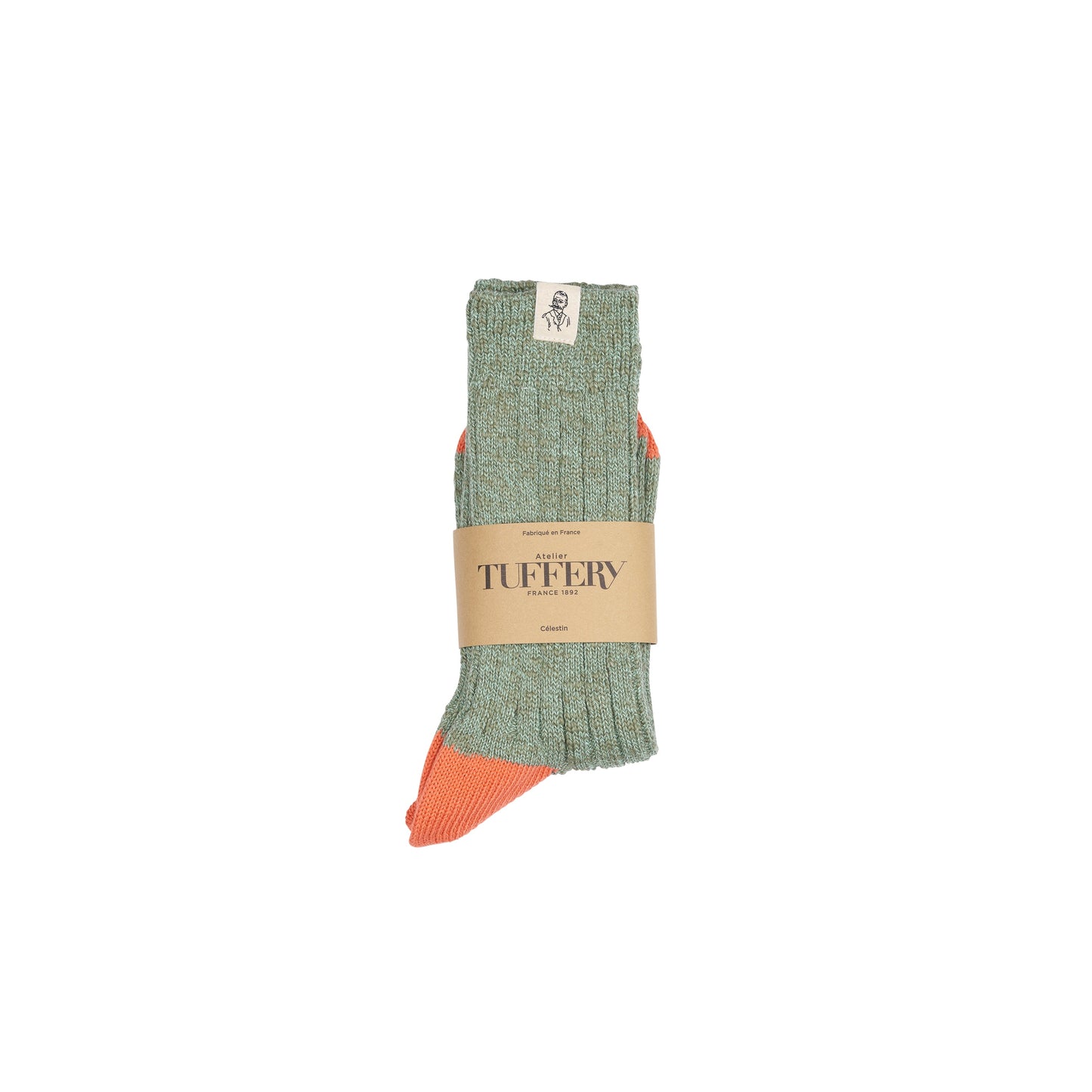 Chaussettes épaisses unisexes vertes