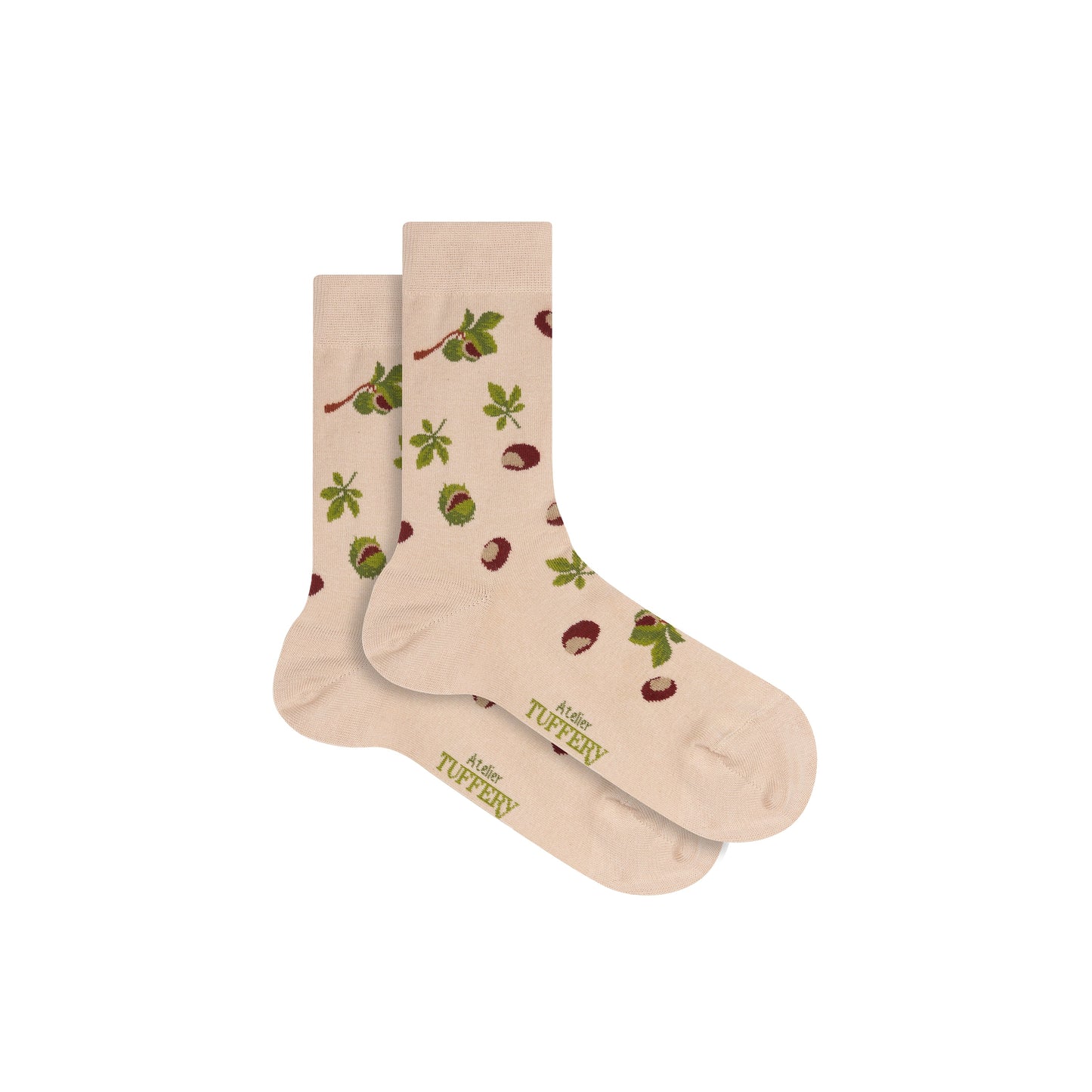 Chaussettes fines unisexes beiges