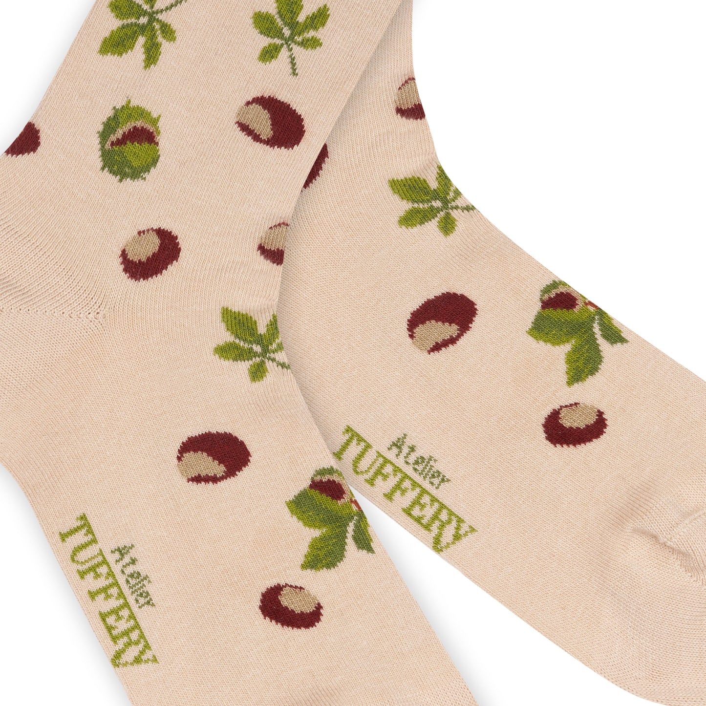 Chaussettes fines unisexes beiges