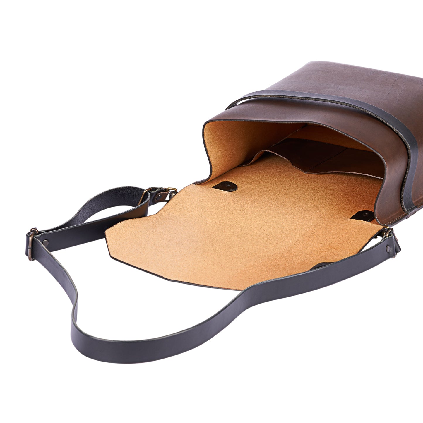 Grand sac à main en cuir brun