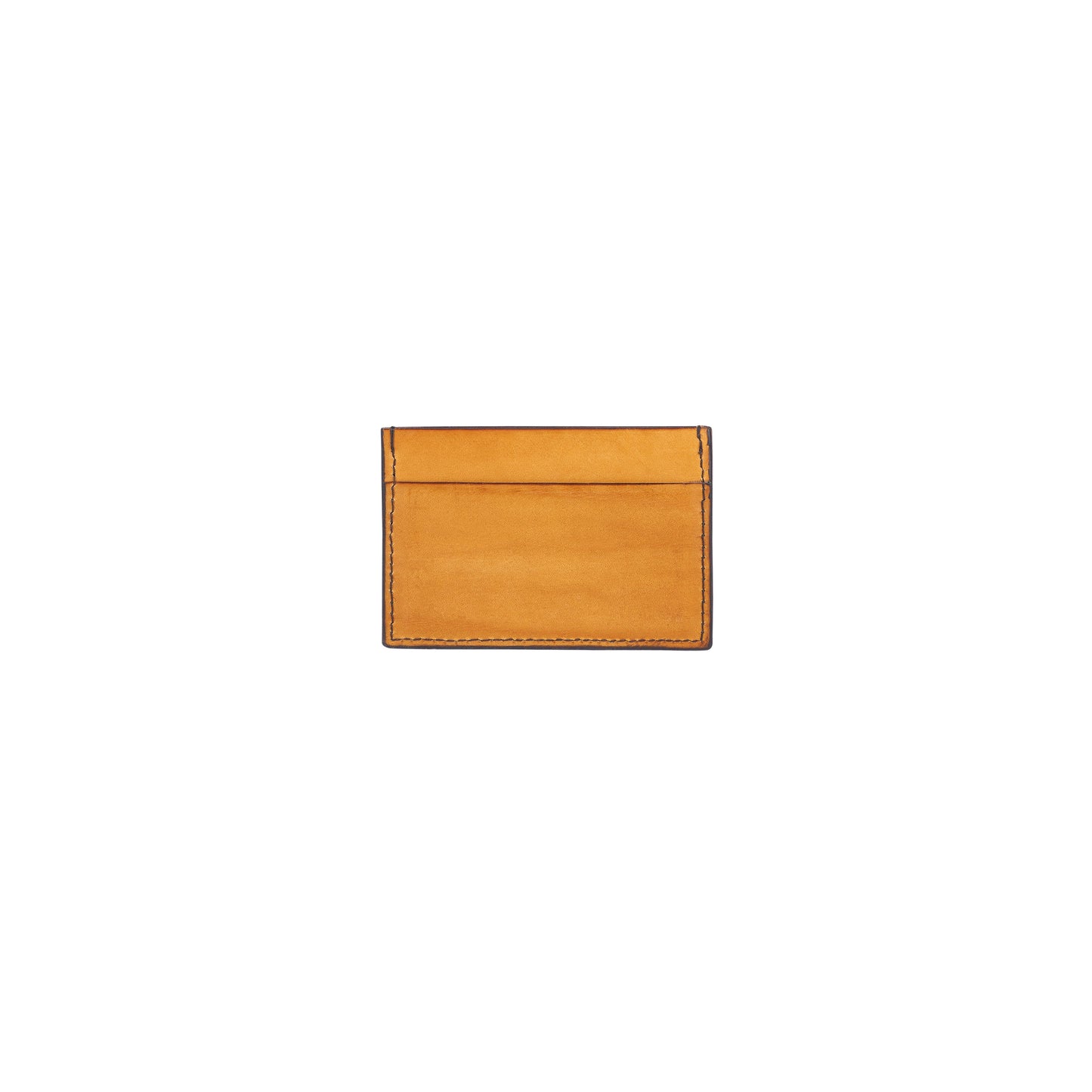 Porte-cartes en cuir camel