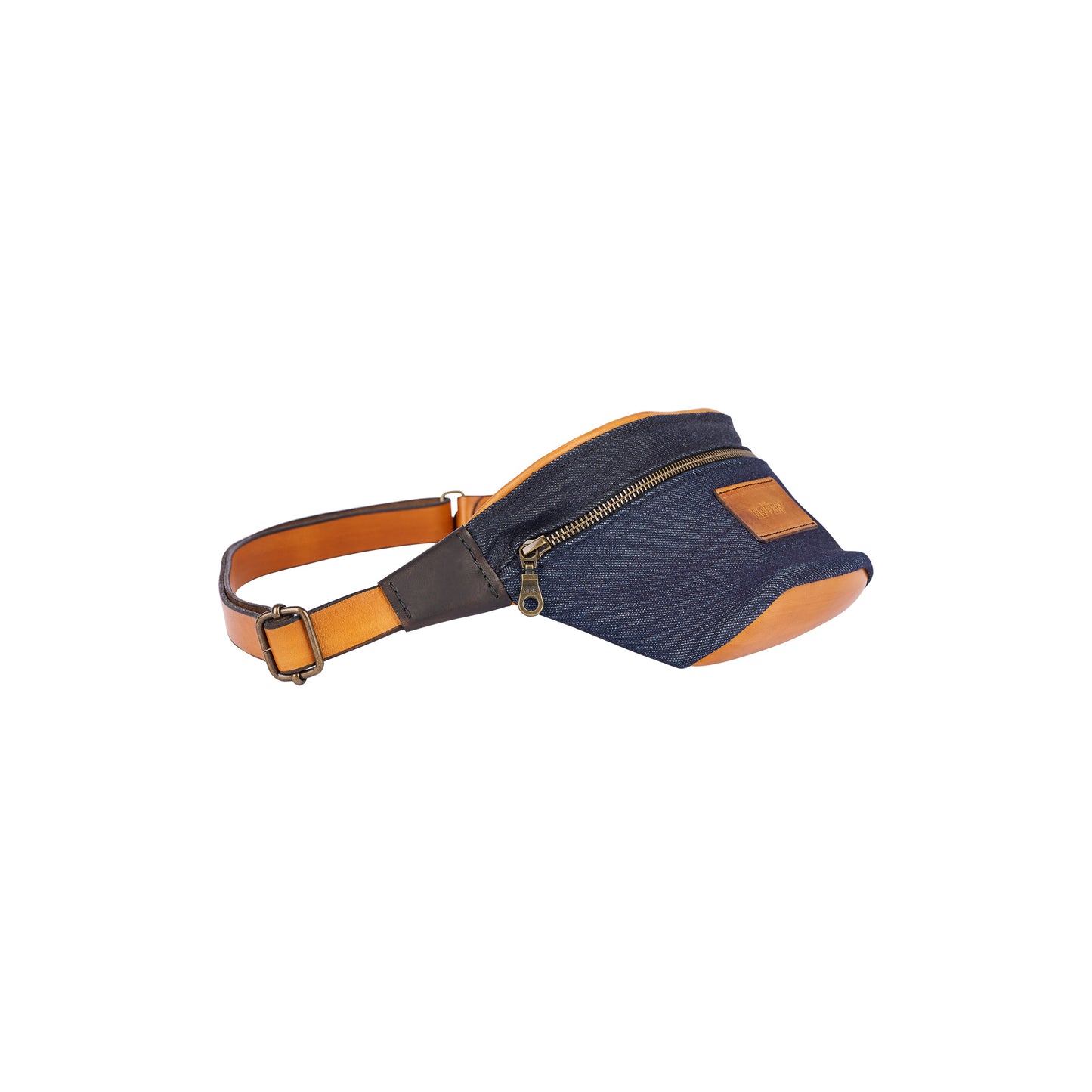 Sac banane cuir et jean