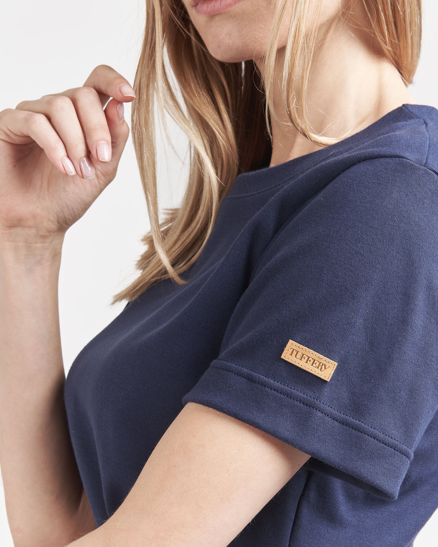 T-shirt femme 100% coton bio bleu marine