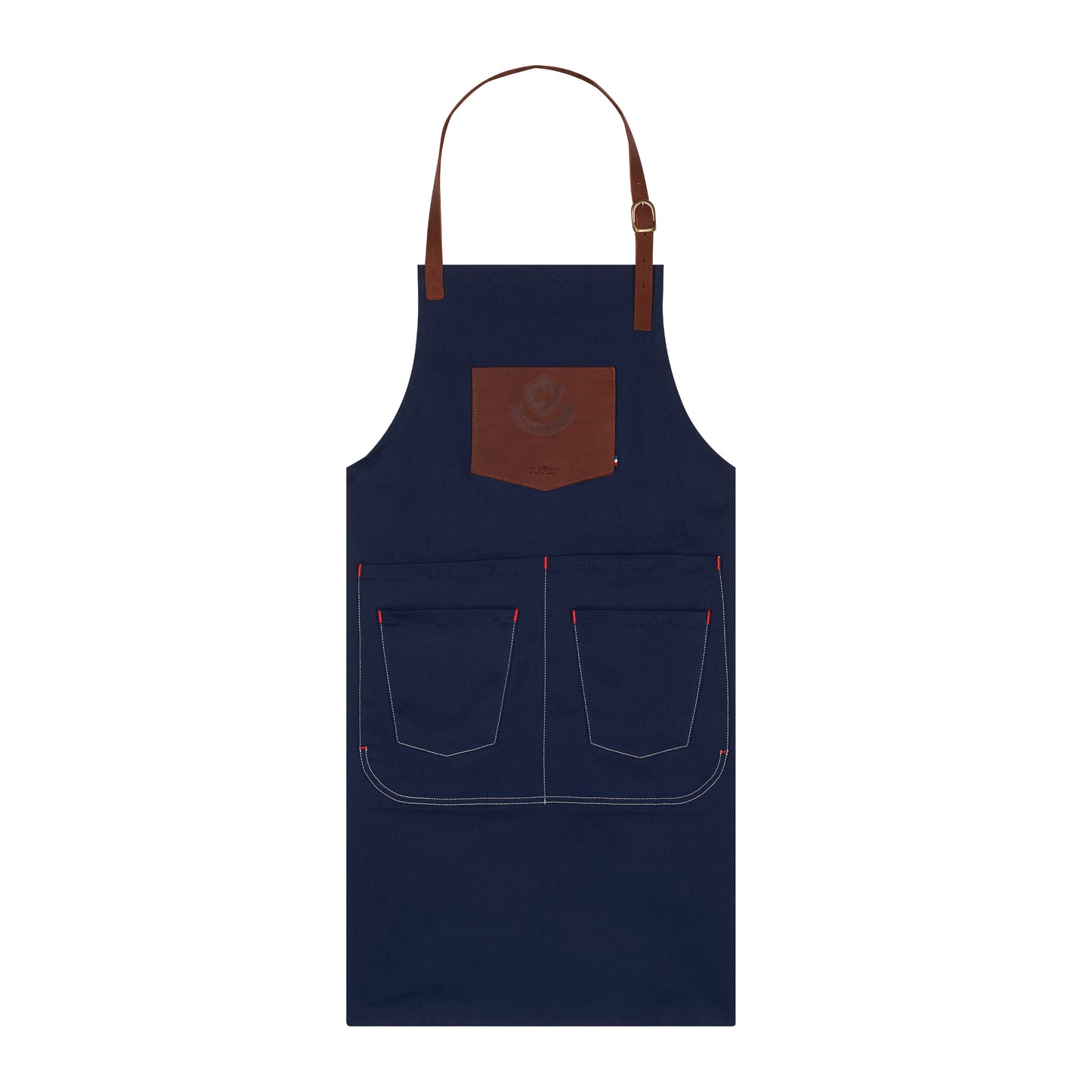 Tablier en jean brut bio France Rugby – Long