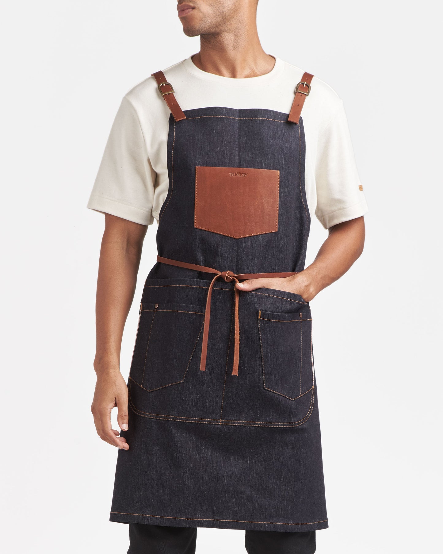 Tablier en jean Brut Selvedge - Long