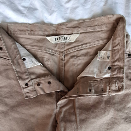 Jean droit taille haute beige - Apolline