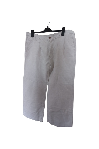 Gabi - Pantalon femme large taille haute – Chanvre Naturel