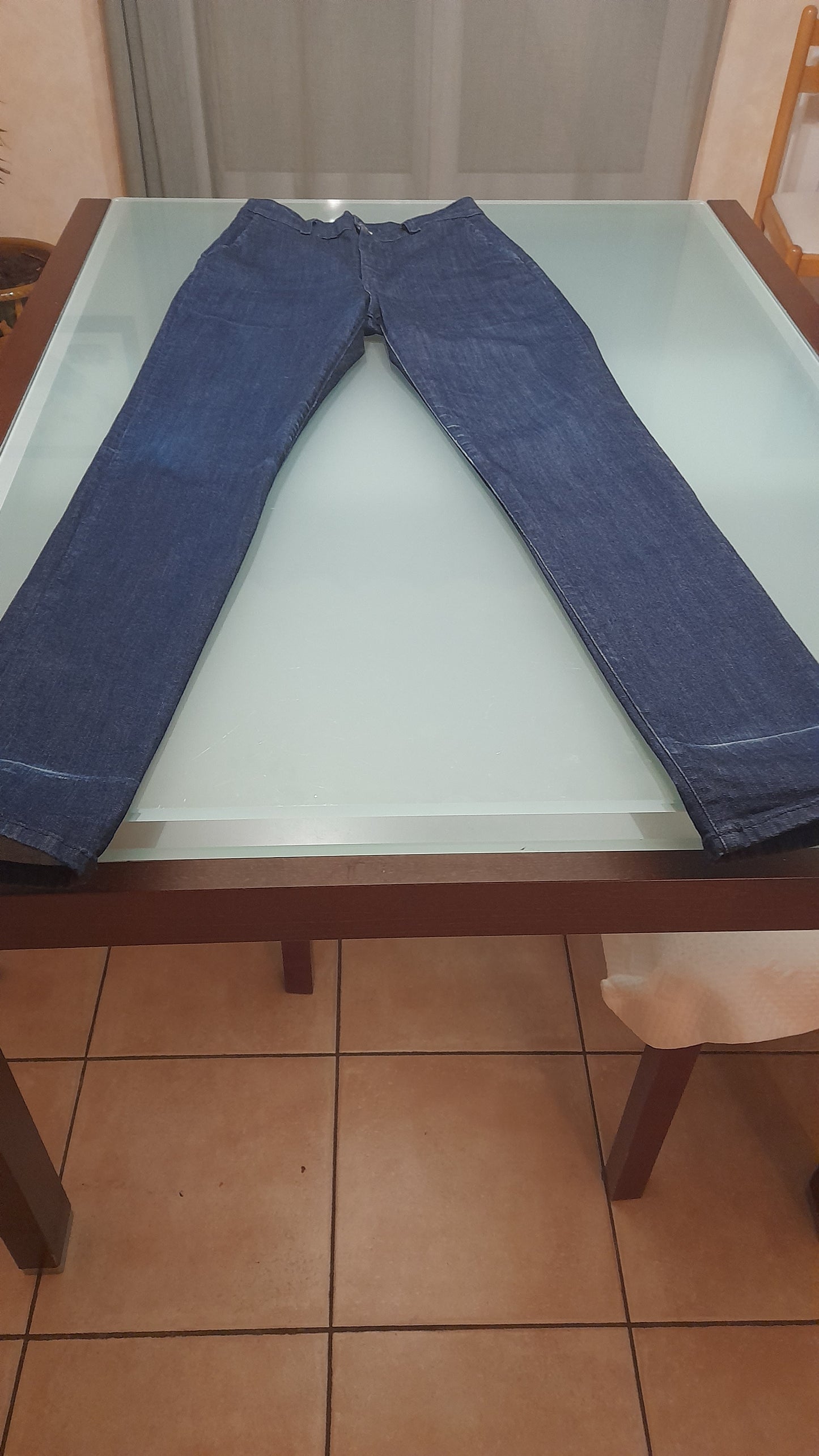 Chino ajusté taille haute Brut Coton Bio - Léonie