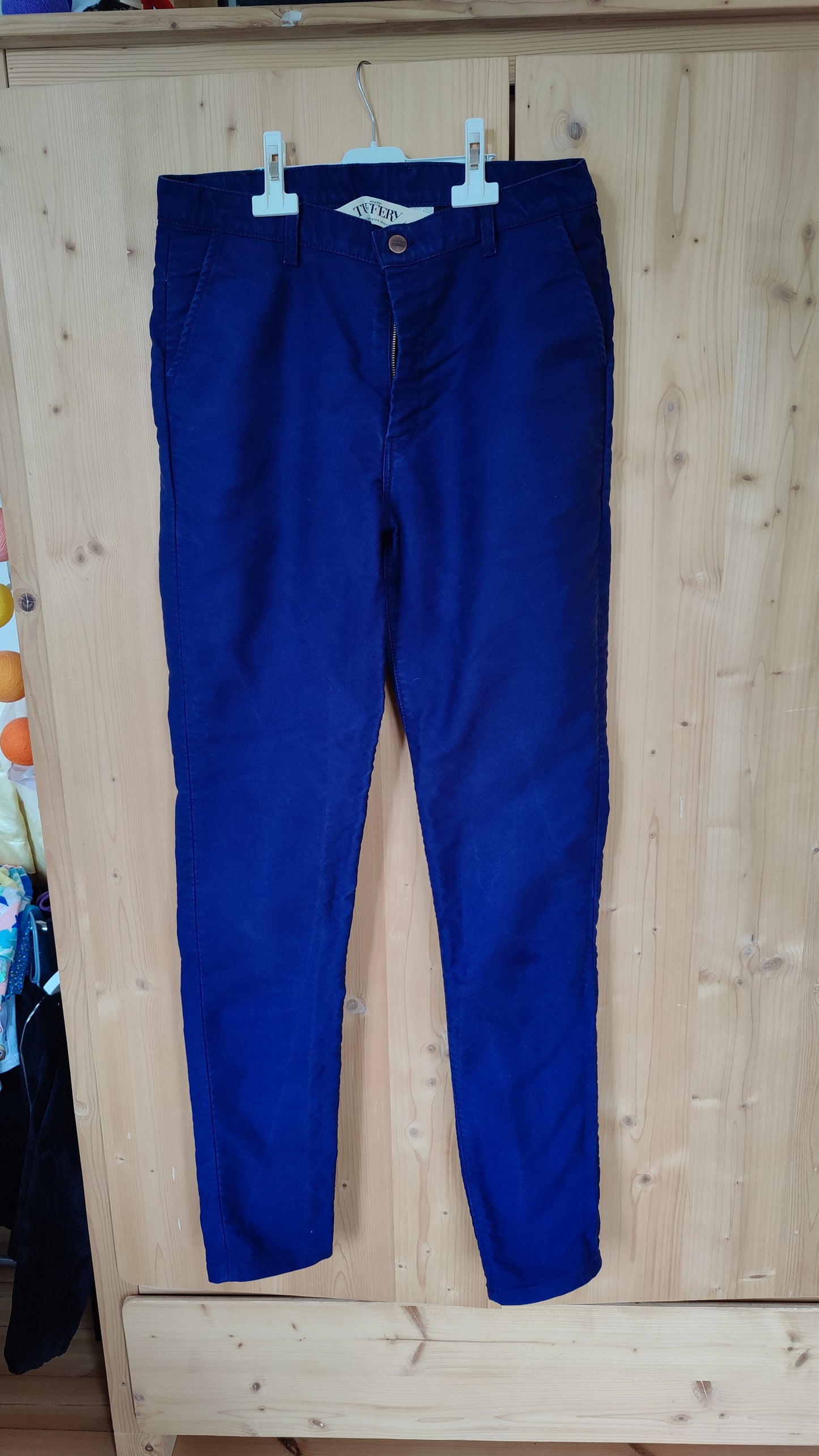 Chino ajusté taille haute Moleskine - Léonie