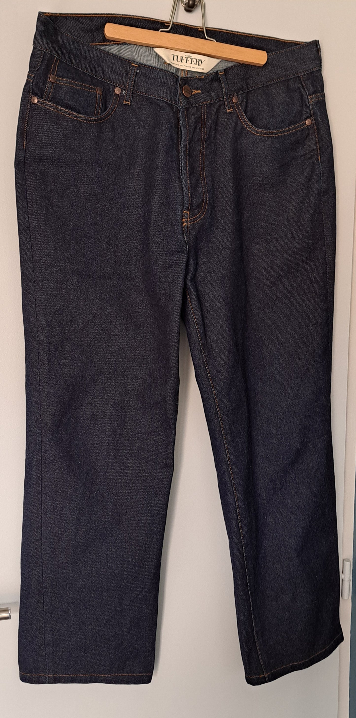 Jean droit taille haute Flex brut - Célestin