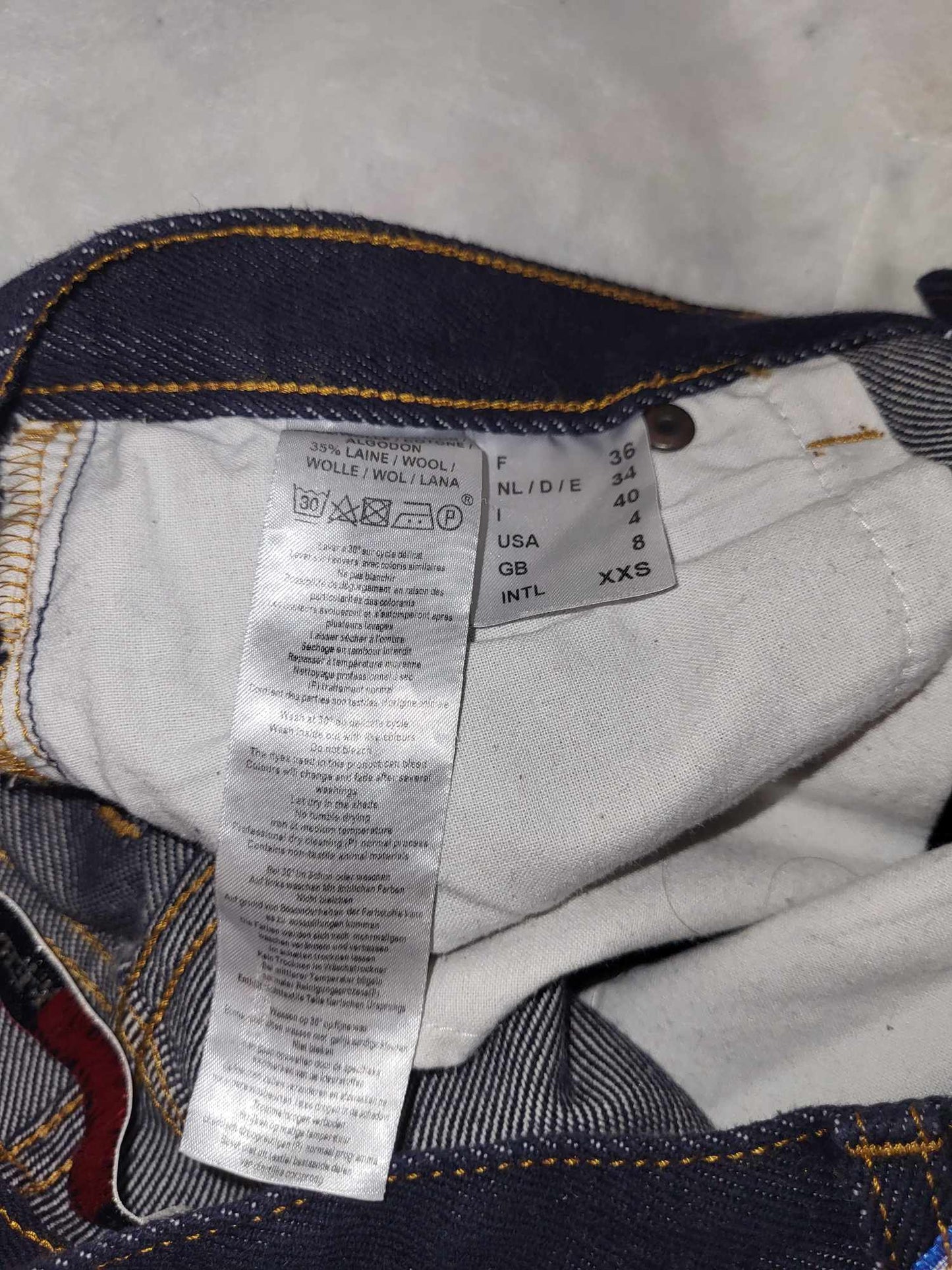 Jean droit taille haute laine – SAINT JAMES x Atelier TUFFERY – Apolline