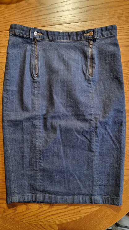 Jupe en jean crayon taille haute Coton Bio - Agathe