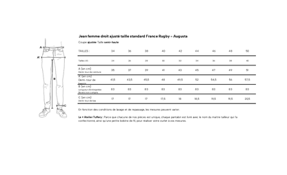 Jean ajusté taille standard France Rugby – Augusta