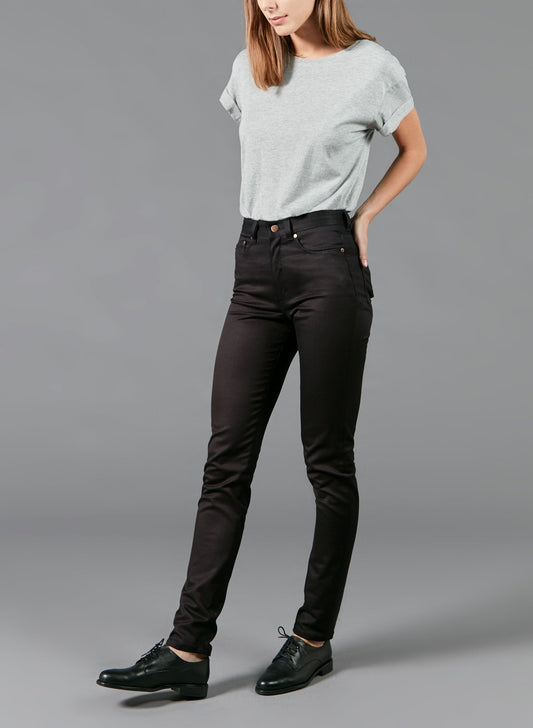 Jean slim taille haute Brut Soie - Marianne