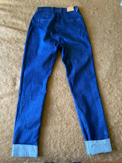 Chino ajusté taille haute Brut Coton Bio - Léonie