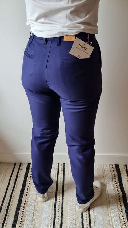 Chino ajusté taille haute Moleskine - Léonie