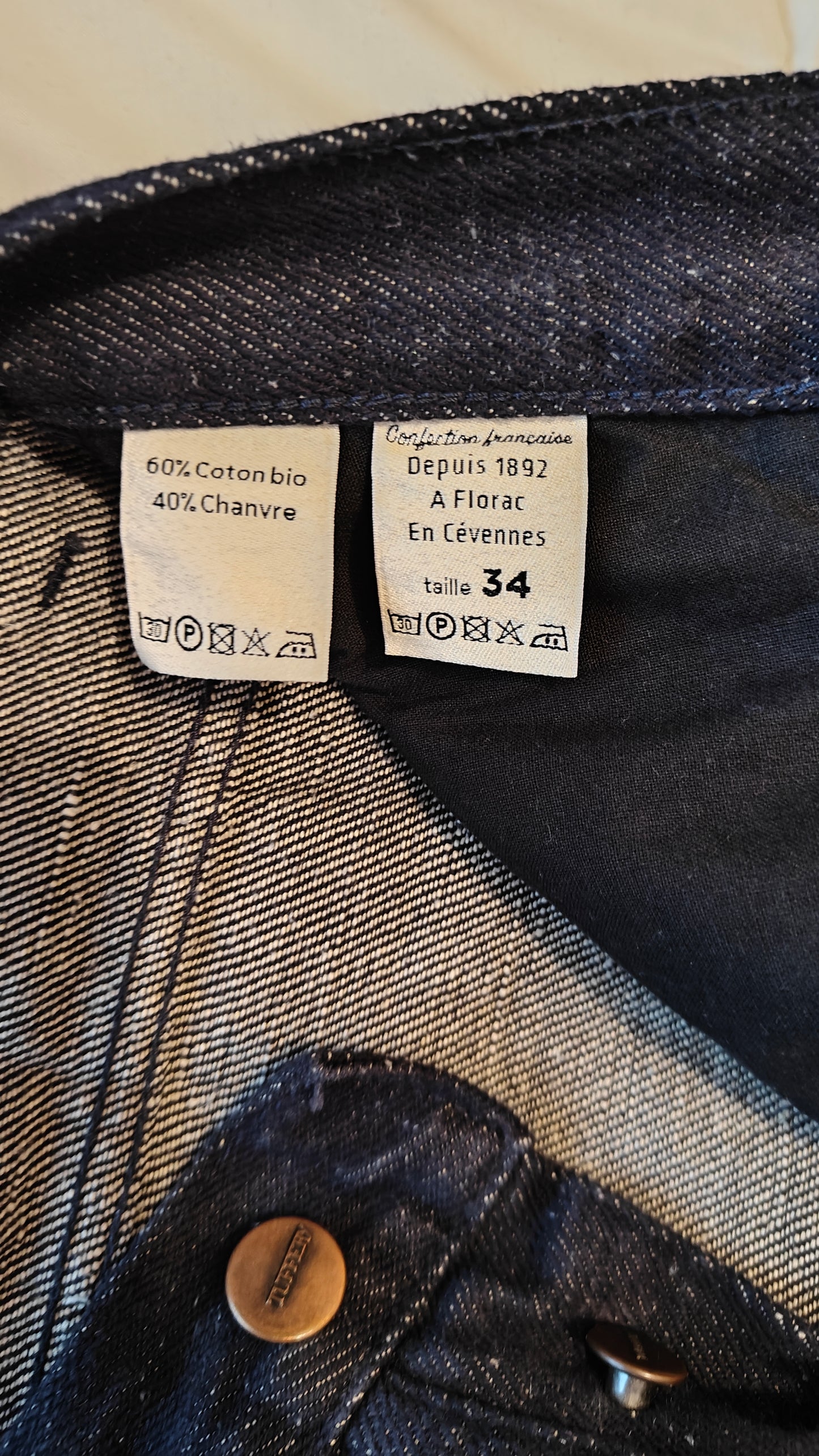Jean unisexe large taille haute chanvre – Désiré