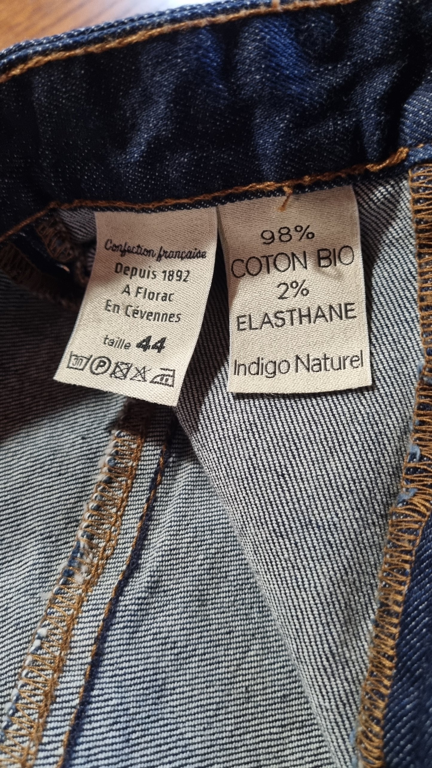 Jupe en jean crayon taille haute Coton Bio - Agathe
