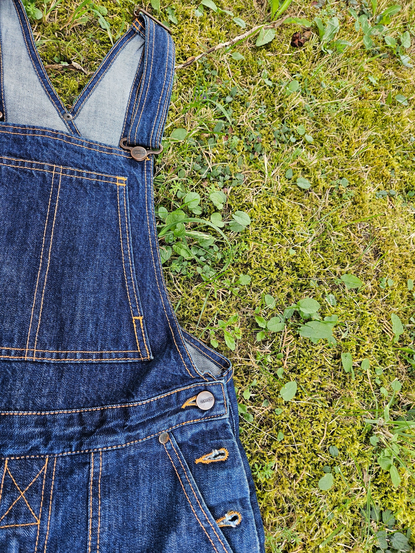 Salopette jean bio indigo naturel - André