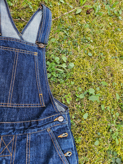 Salopette jean bio indigo naturel - André