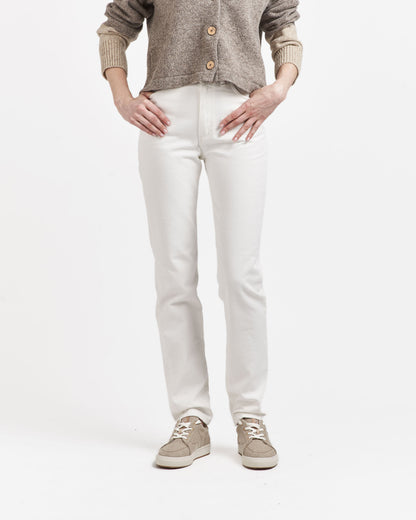 Jean femme mom taille haute Blanc - Marthe