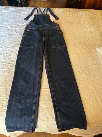 Salopette jean bio indigo naturel - André