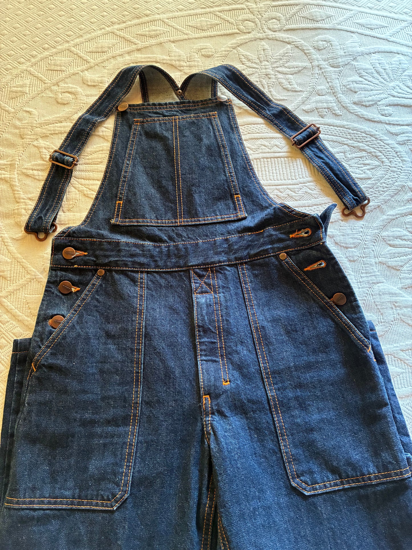 Salopette jean bio indigo naturel - André